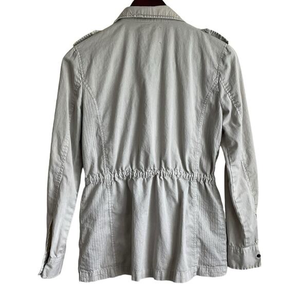 Lily Aldridge Women Jacket S Beige Adjustable Waist Lightweight Utility Gorpcore - Picture 3 of 14